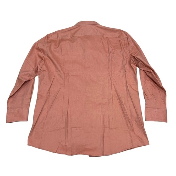 HUGO BOSS NWT Men’s Sharp Fit Easy Iron Button-Down Shirt Dark Orange SZ XL(17) - Picture 10 of 15